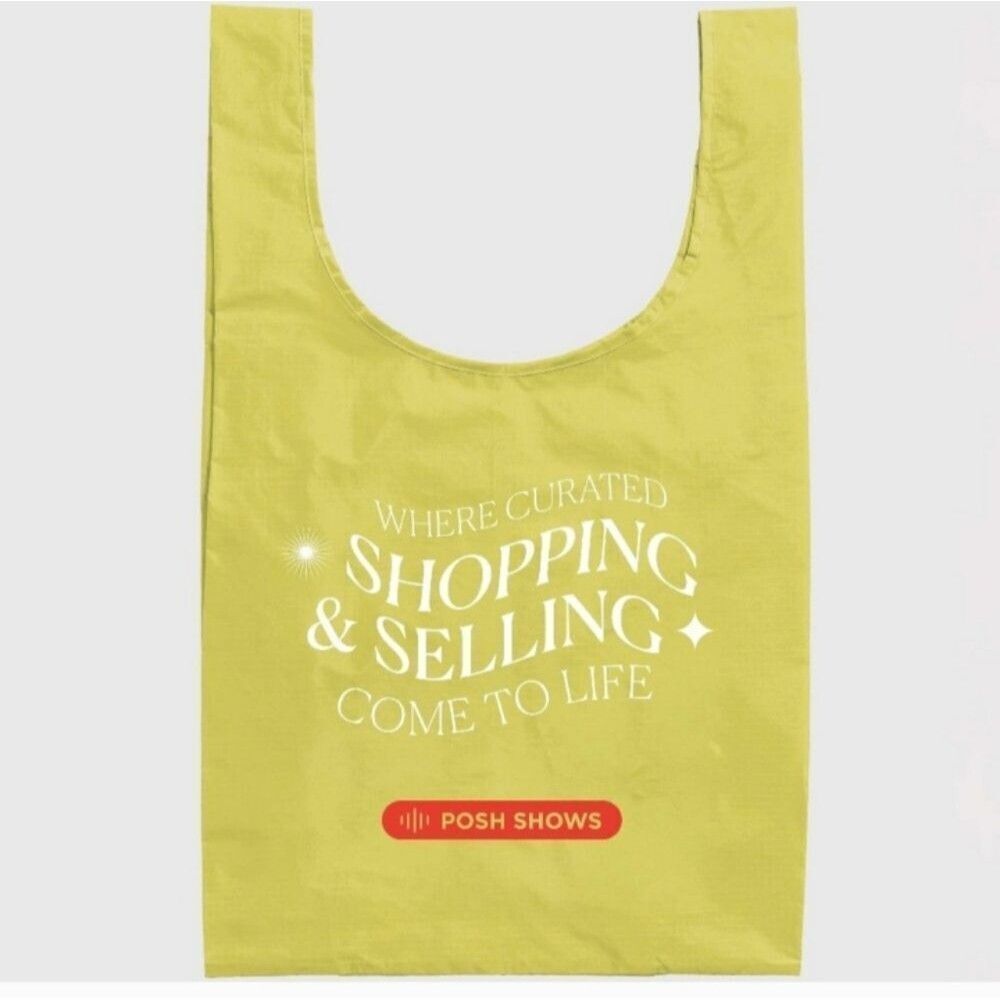 BAGGU POSHMARK Shopping Tote Bag POSH swag Rare From Poshmark Y2k Yellow